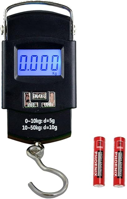 HANWELL 110lb/50Kg Digital Luggage Scale, Portable Weight Scale for Travel/Fishing/Postal, Suitcase Weigher with Multiple Function