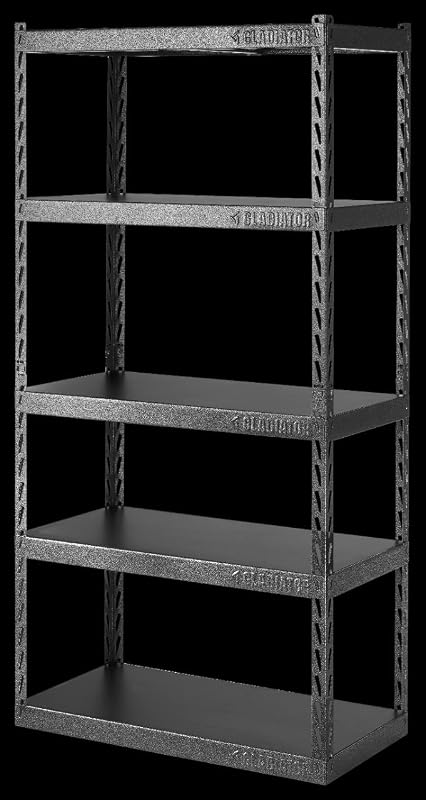 Gladiator 36" Wide EZ Connect Rack with Five 18" Deep Shelves, GARK365TGG