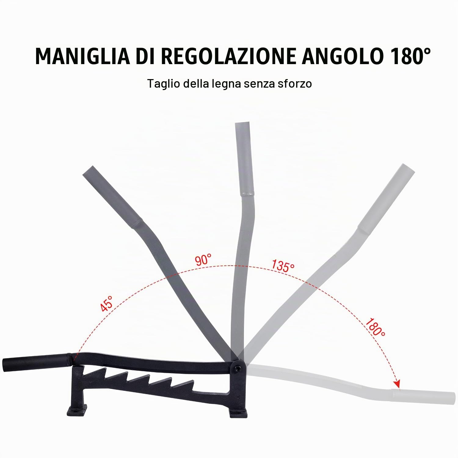 TOPWAY Spaccalegna manuale per legna da ardere portatile a parete, spaccalegna con manico extra sostituibile da 40 cm per uso domestico, interno, esterno, campeggio