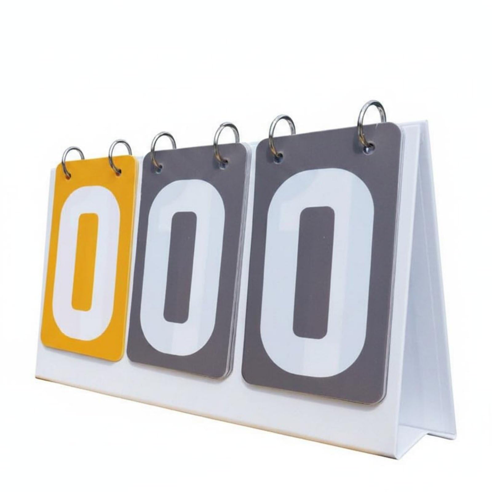 FytStycale Waterproof Scoreboard Portable Tabletop Flip Manual Counter With Lightweight Foldable Body And Digit Display build for, Yellow Gray — image 1