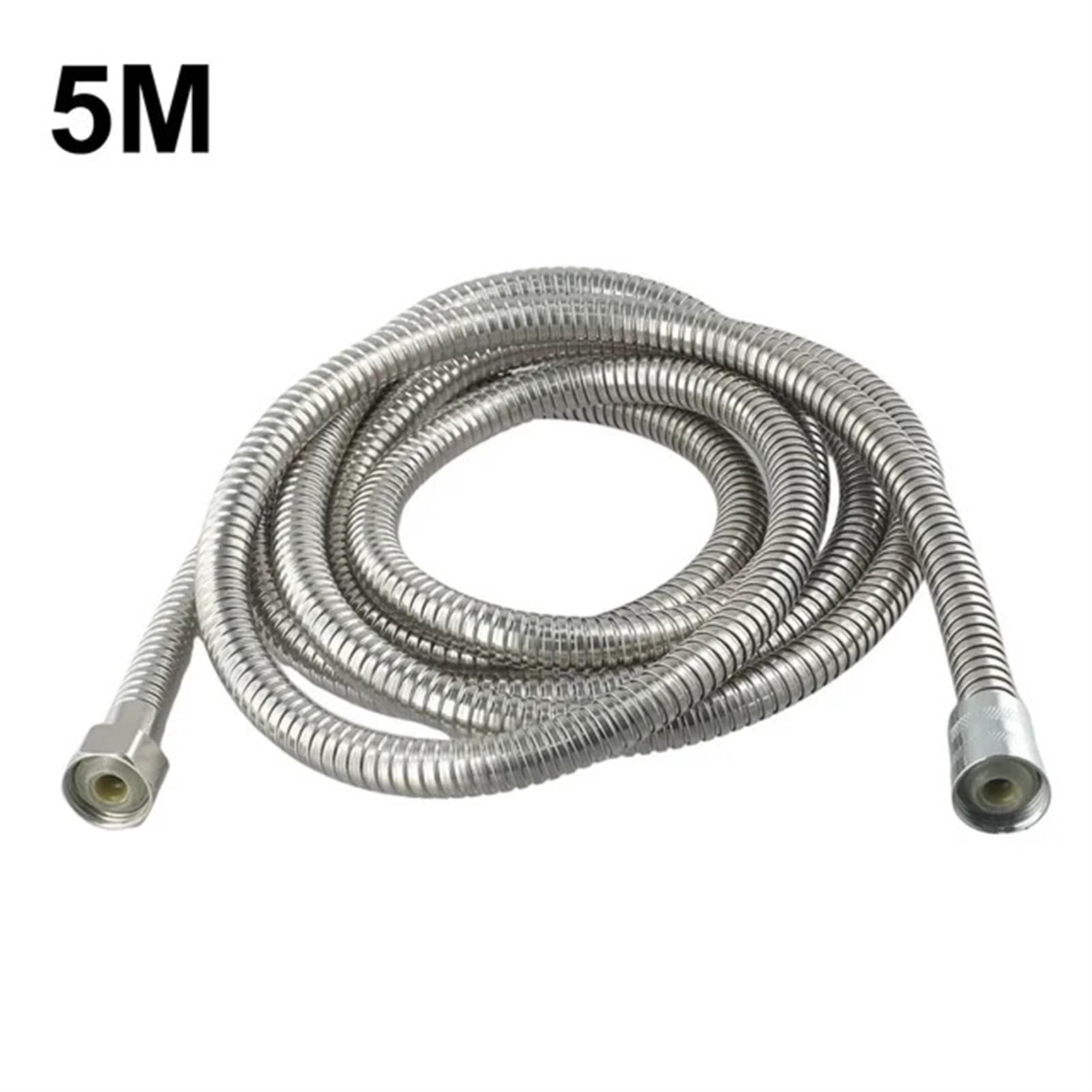 Flessibile for doccia flessibile in acciaio inossidabile con lunghezza 3/4/5 metri for tubo idraulico di prolunga for uso domestico per Bagno(5M)