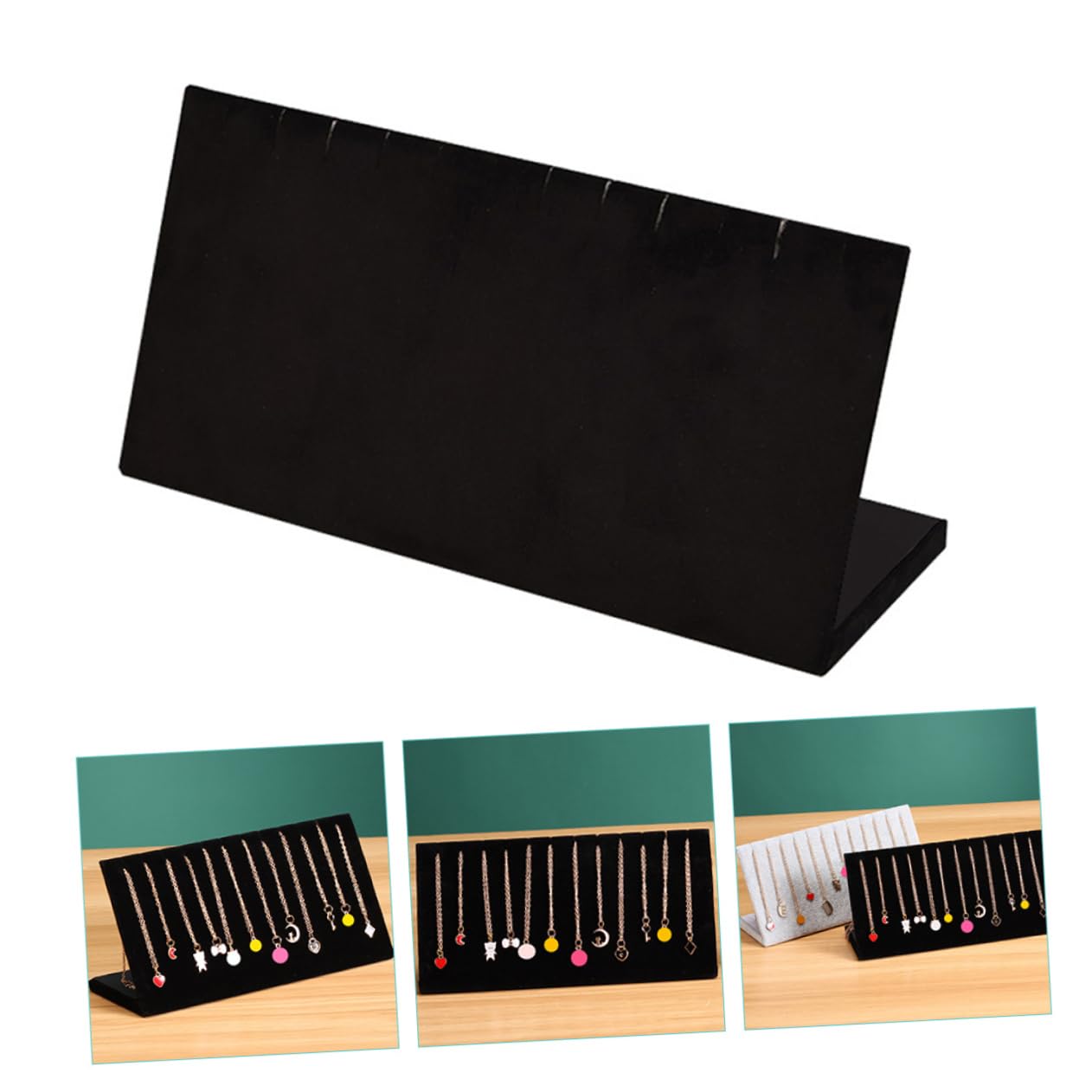 Espositore per gioielli da 3 pezzi, inserto per espositore per gioielli, organizer per collane, appendini per vestiti, porta collane, espositore per bracciali, espositore per catene, espositore p