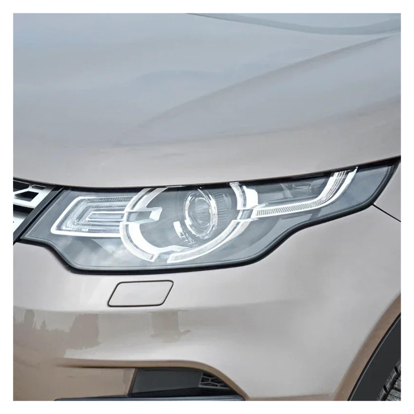 Fanali Anteriori Coprifaro Anteriore Per Auto, In Vetro Trasparente Fari Anteriori, Per Land Per Rover, Discovery, Sport 2015-2018.(Destra)