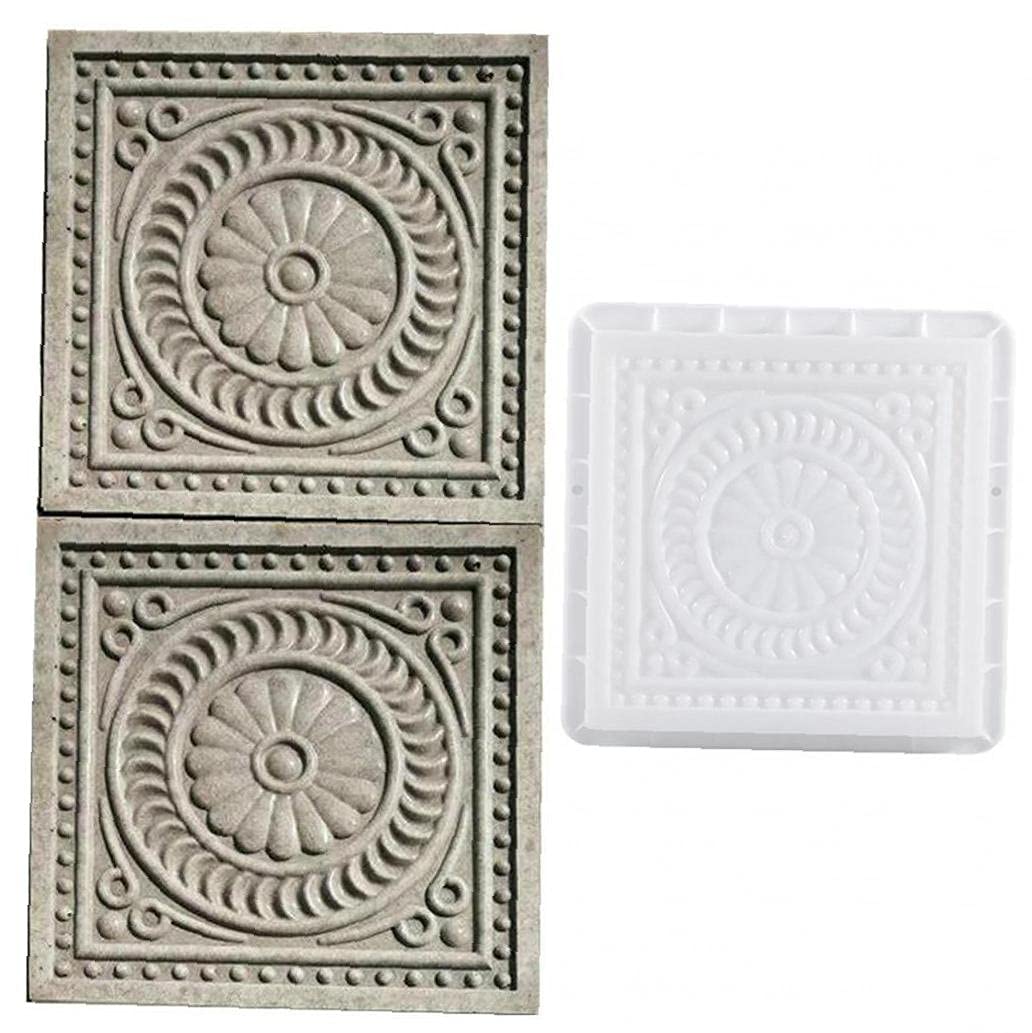 Hormigón Cuadrado Moldea DIY del Pavimento De Ladrillos De Cemento De Piedra Camino De Encofrado Deslizante Herramienta De La Decoración del Jardín 32x32cm