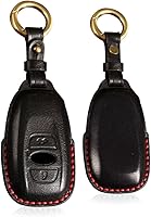 Vista 1 de HIBEYO Funda de cuero para llavero de 3 botones compatible con Subaru Outback Ascent Forester Crosstrek Legacy Impreza Sv BRZ Xv WRX Trezia Levorg