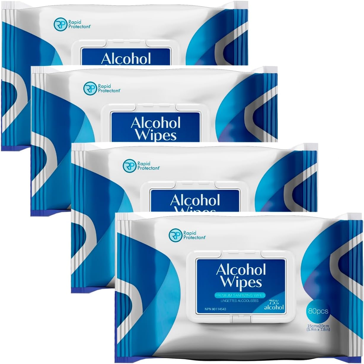 BULK Disinfectant Wipes Hand Sanitizer Wipes 75 Alcohol Wipes, 4 x