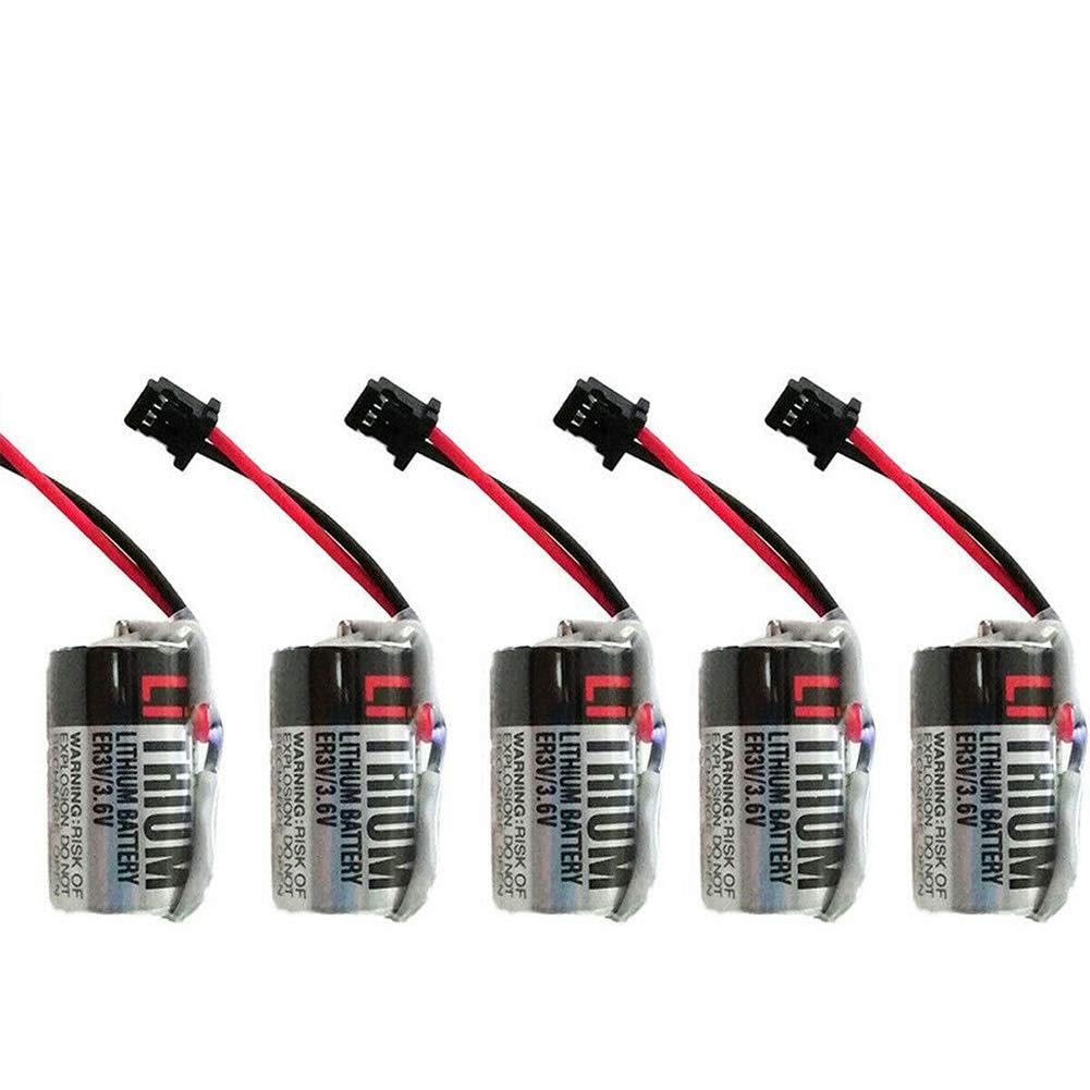 JZSP-BA01 3.6V ER3V 1000mAh PLC Lithium Battery for Toshiba PLC CNC Machine US Stock (Pack of 5)