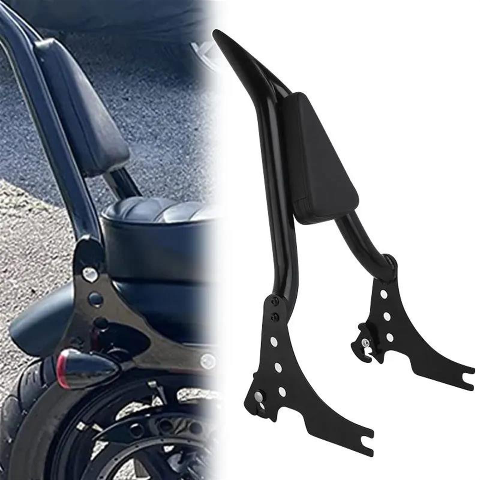 Amazon.co.jp: シーシーバー バイク用 ブラック 取り外し可能