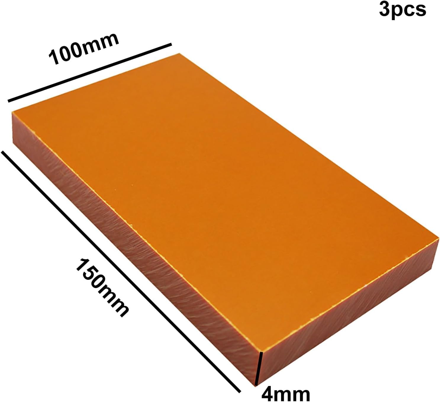 Surowiec z żywicy fenolowej do użytku laboratoryjnego i majsterkowania, 150 × 100 mm, 3 szt.(4mm)