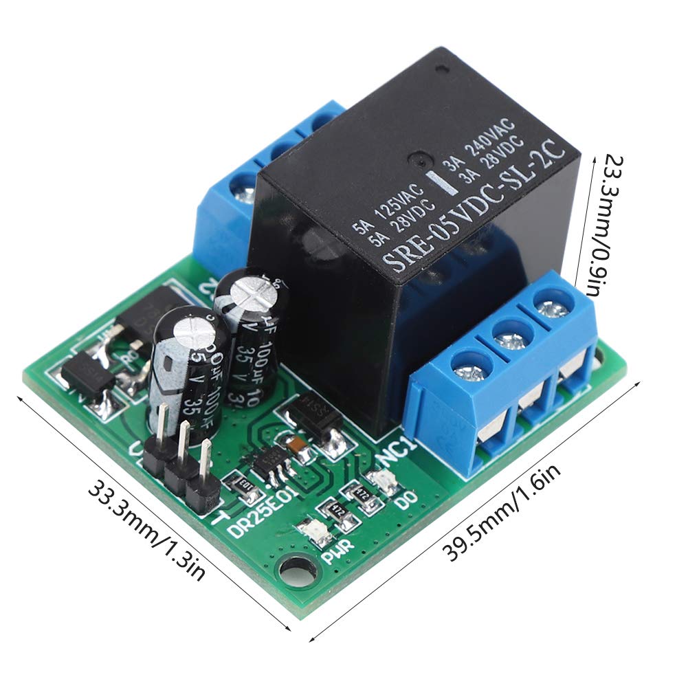 DR25E01 DPDT Relay Module Double Pole Double Throw Self Locking Bistable Relay Board Locking Delay On Off Time Switch Super 555 Timer(DC6-24V) (DC6-24V)