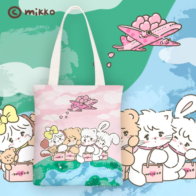 Bolso Tote de Lona con Cierre y Bolsillo Interior miniatura 2