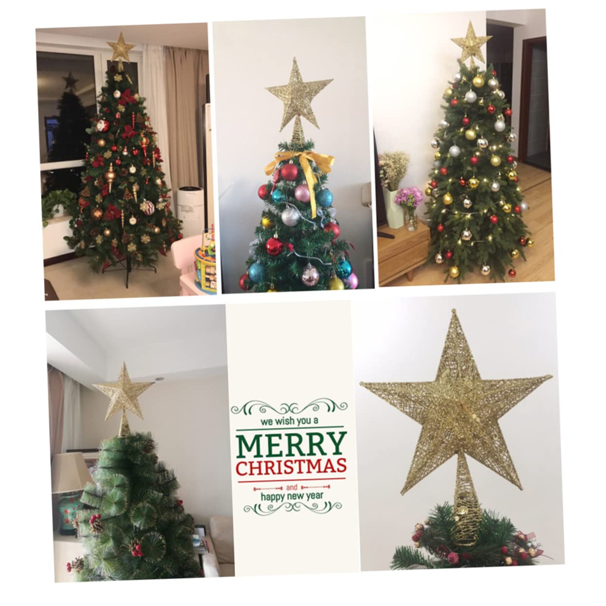 PRETYZOOM 2St Funkelnde Weihnachtsbaumspitze Weihnachtsbaum-Sternspitze Ornament Glitzernde Weihnachtsbaumspitze Stern Baumspitze vertikal Zylinder Metall Dekorationen