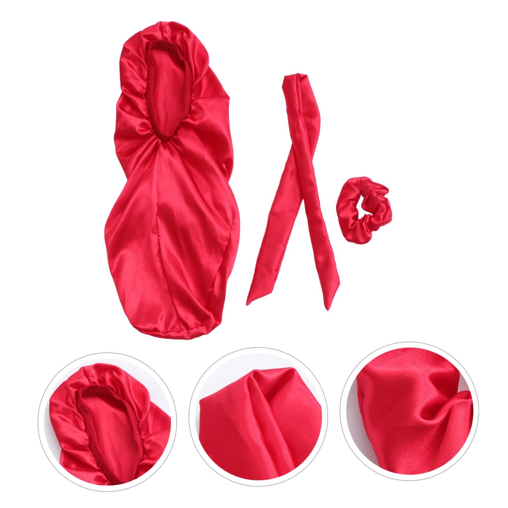 Beavorty 3 Set Di Cuffietta Da Notte in Raso Per Donna Con Elastico Per 3 Pezzi*3