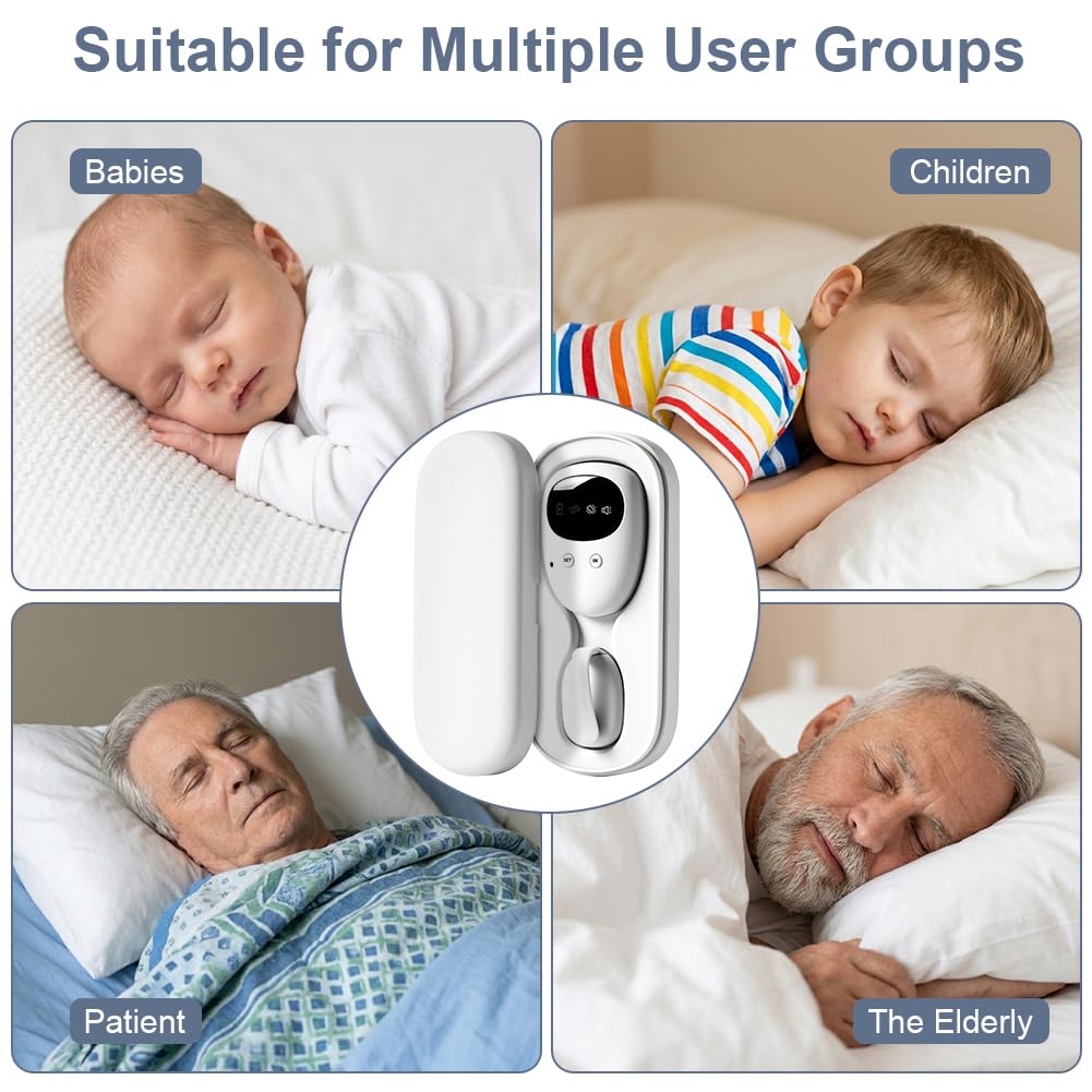 OFFCUP Alarma InaláMbrica para Enuresis, Carga USB, Inalámbrica Enuresis Alarma con 3 Modos, Vibración, Sonido, Vibración y Sonido, para Niños, Adolescentes y Personas Mayores (Pantalla Negra)