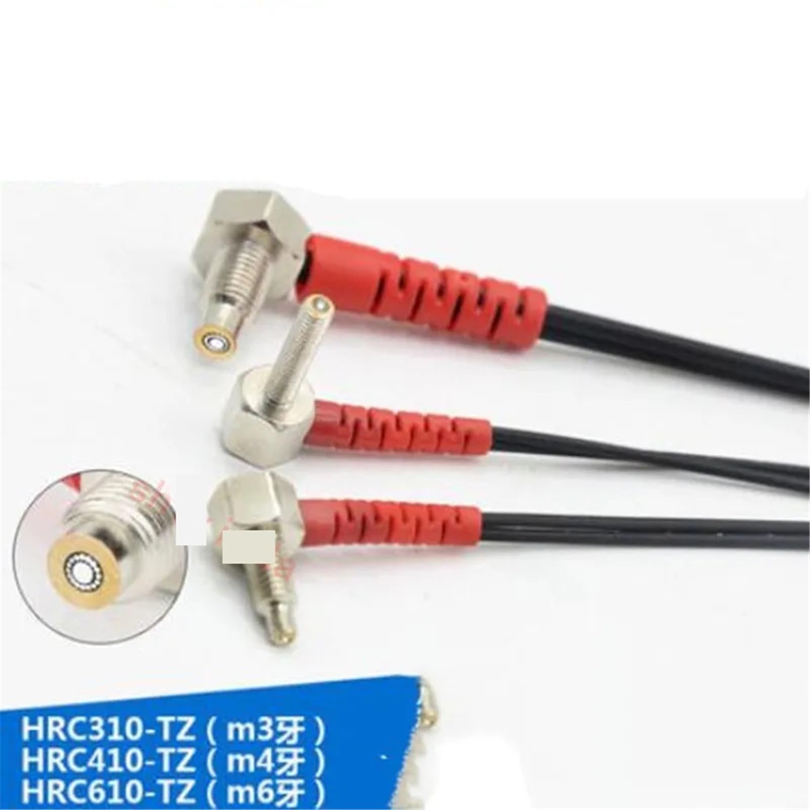 Lot de 2 câbles coaxiaux multicœurs à Fibre Optique réfléchissante Diffuse M3M4M6, coude à 90 degrés, Type L, Angle Droit, amplificateur de Fibre Optique(HRC610-TZ M6 1M)