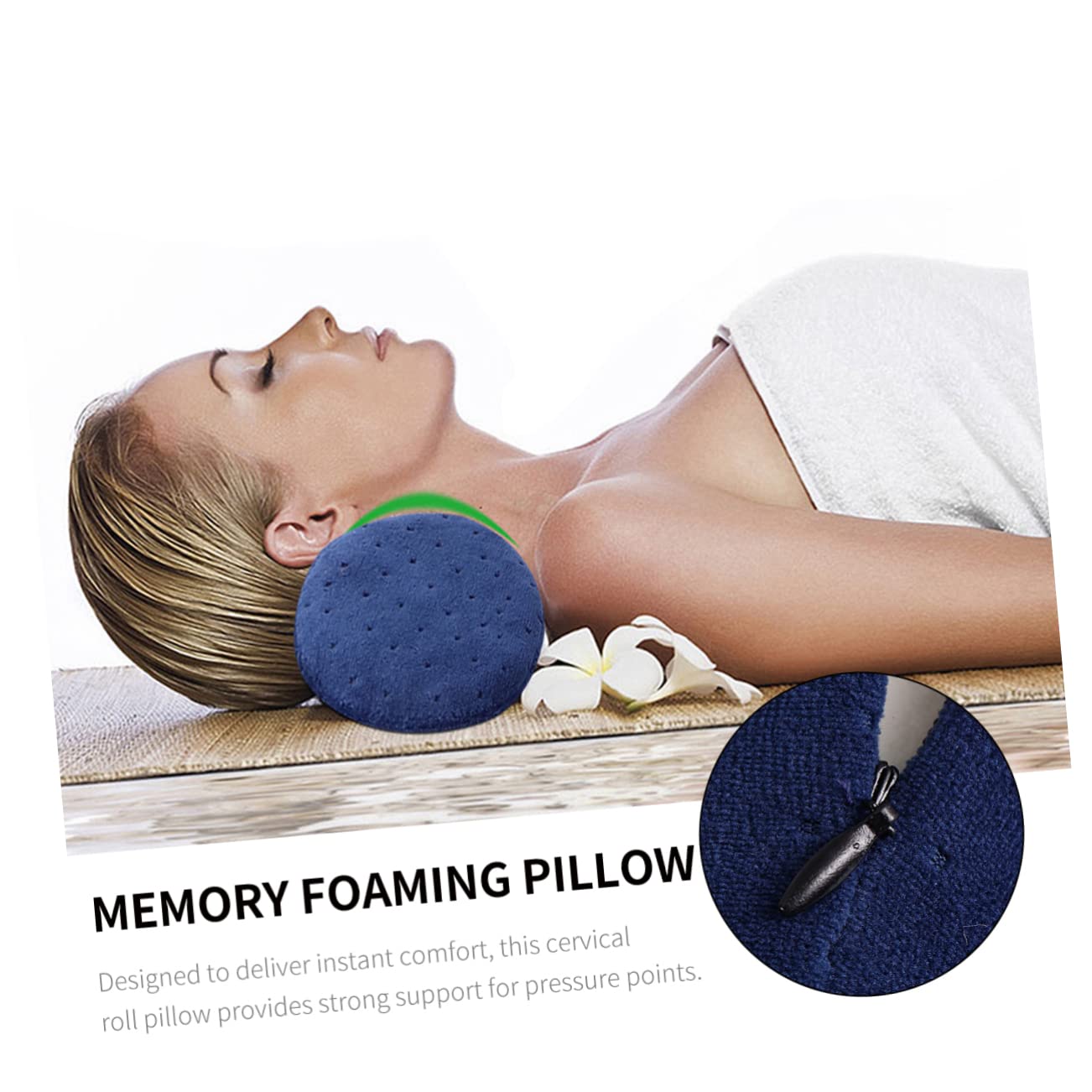 VALICLUD Cuscino in Memory Foam Design Rullo Cuscino di Supporto per Collo per Uso Adatto Diverse Posizioni e Supporto Ergonomico