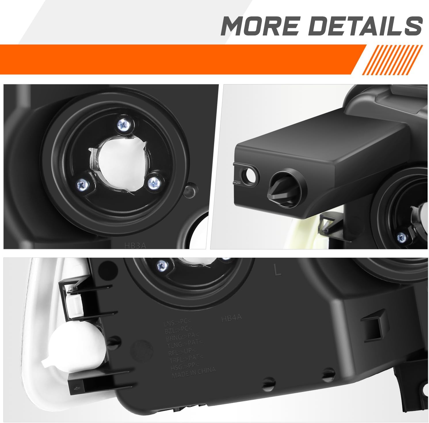 PM PERFORMOTOR/Clear Corner Headlight Headlamp Assembly Set Compatible with 06-10 Dodge Charger,2Pcs