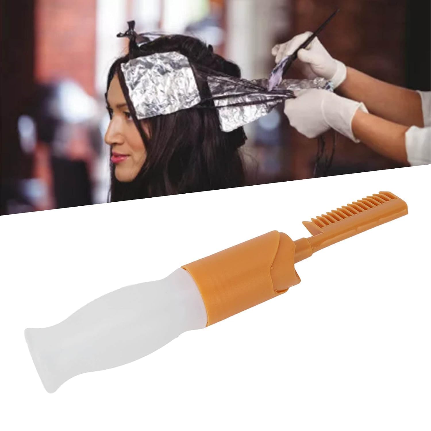 Zeugma Oil Applicator with Comb Hair Color Oiling Bottle, 110ml Root Comb Applicator Bottle Safe Root Comb Squeeze Applicator Bottles With Dots For Hair Coloring, Dye Hair, Oiling Care 4