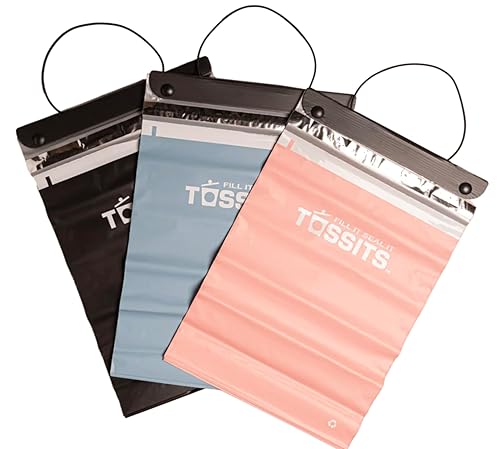 Miniatura 8 de Tossits Bolsas de basura desechables reciclables colgantes para automóvil paquete de 3 unidades 21 bolsas en total a prueba de fugas a prueba de