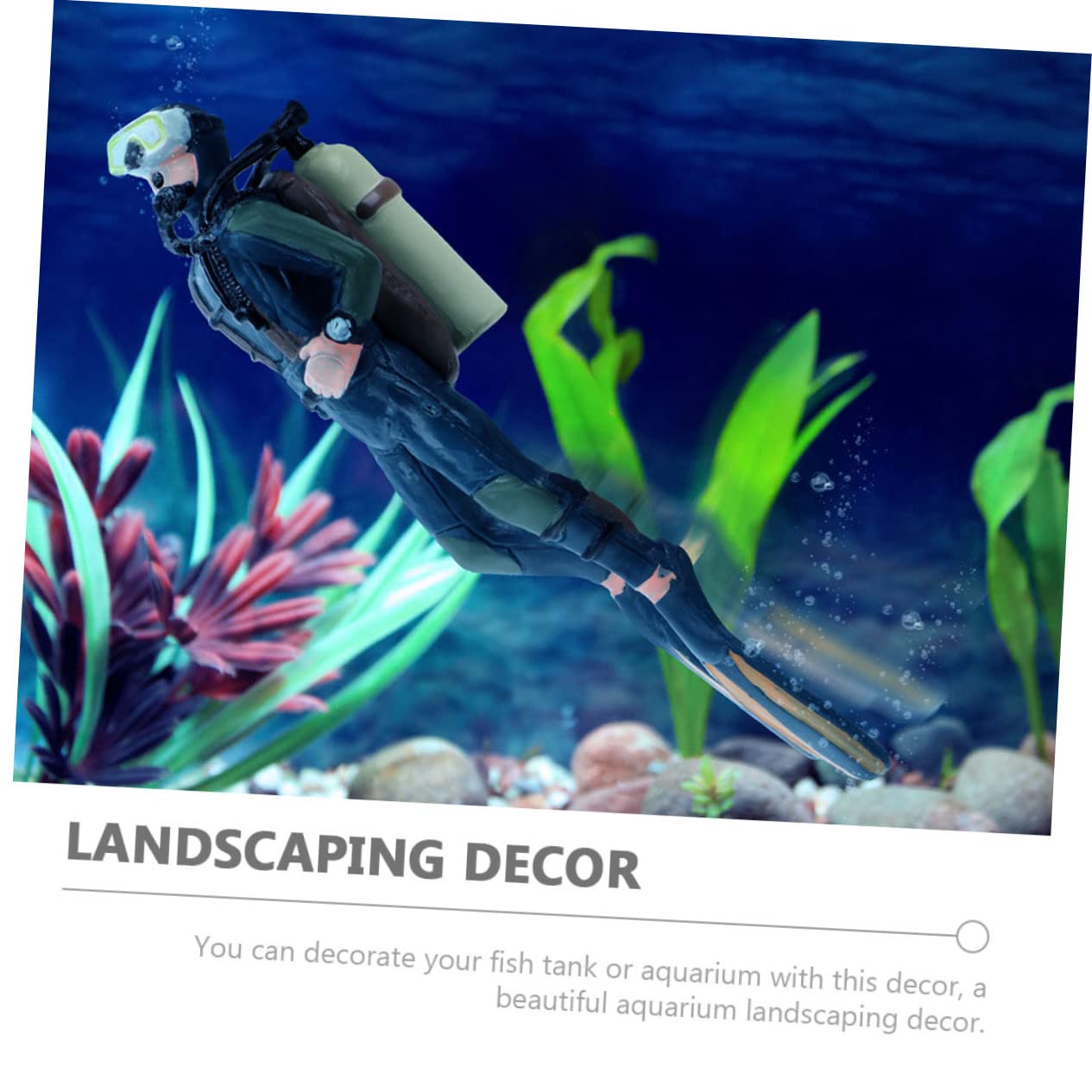 OUNONA 5 Ensembles Ornements De Plongeur Aquarium Réservoir Artificiel Petite Décoration Statue De Plongeur Flottant en Plastique Figurine De Plongeur en Plastique Plongeurs 2 pièces * 5