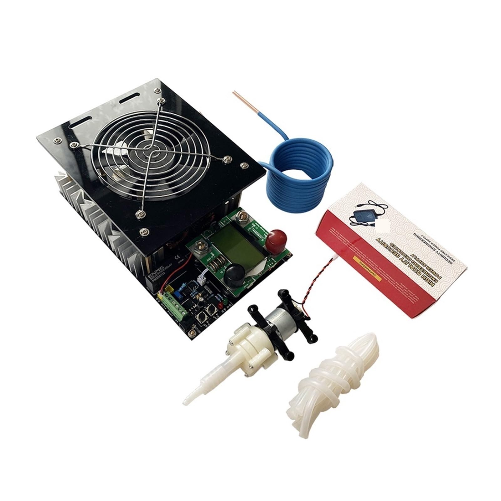 Induction Heater 3000W ZVS Heating PCB Board High Frequency Machine Melting Metal +48V Coil(with Crucible)