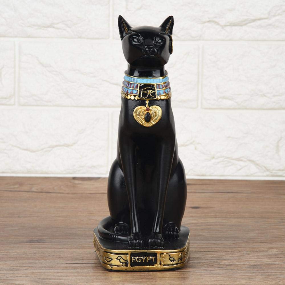 Amazon.co.jp: 猫像 エジプト猫 樹脂像 置物 家庭 部屋 オーナメント