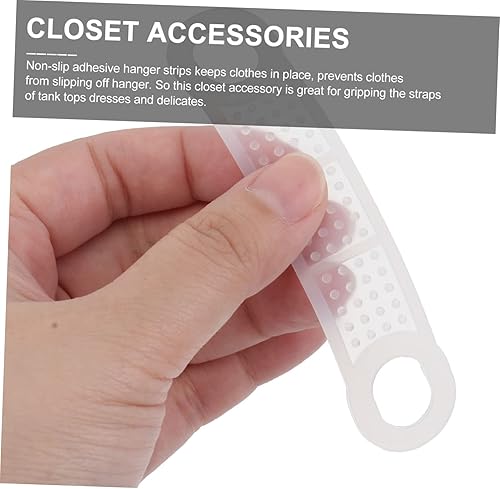 Miniatura 7 de 50 tiras de silicona para colgar de madera, agarres de goma para colgar con cinta no colgada, accesorios de armario con agarre de goma, tiras para