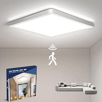 Plafoniera A Led Con Sensore Di Movimento A Microonde 3000K 12W IP65 - Foto 14