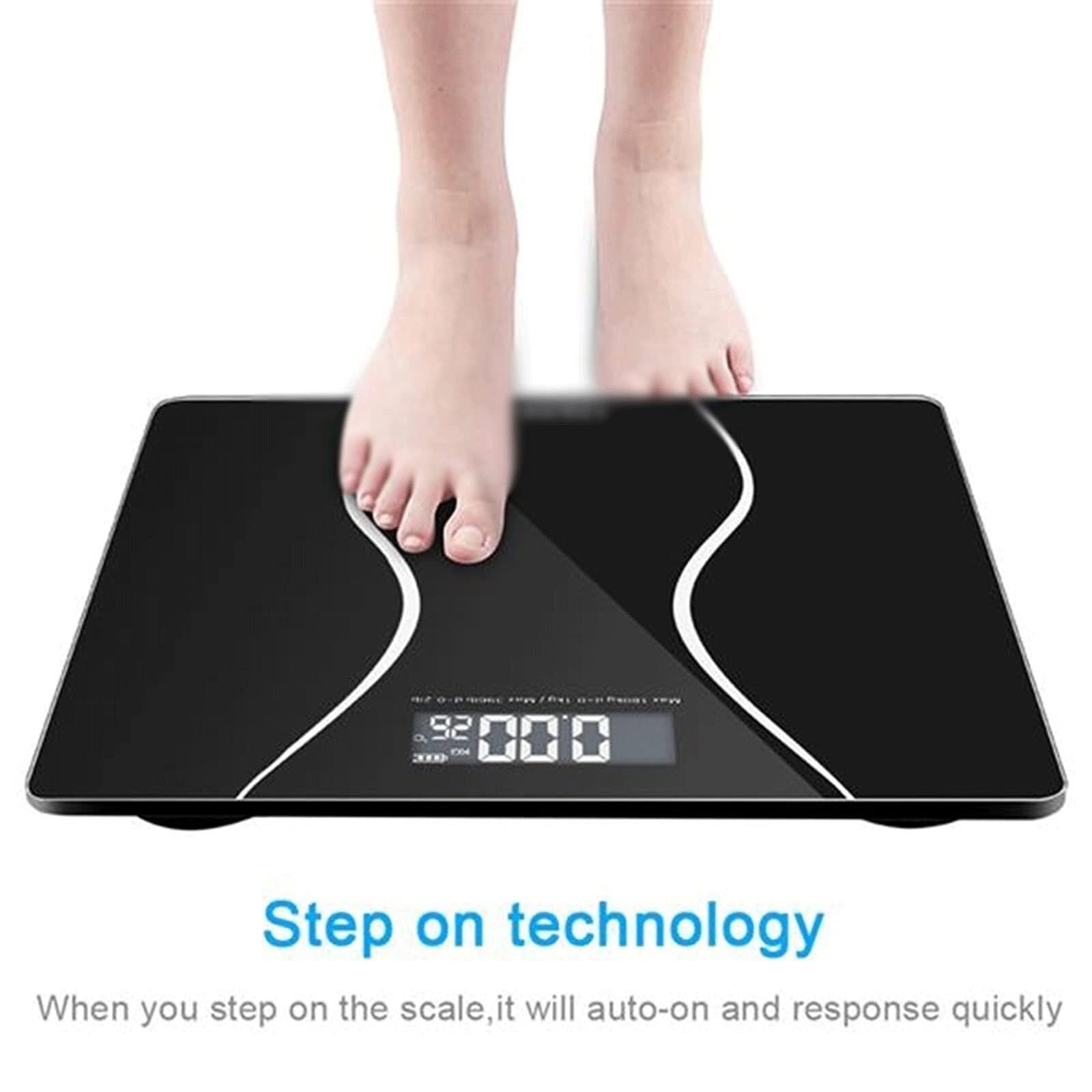 Báscula digital para medir el peso corporal escala de grasa corporal báscula de baño digital báscula de baño (rosa)