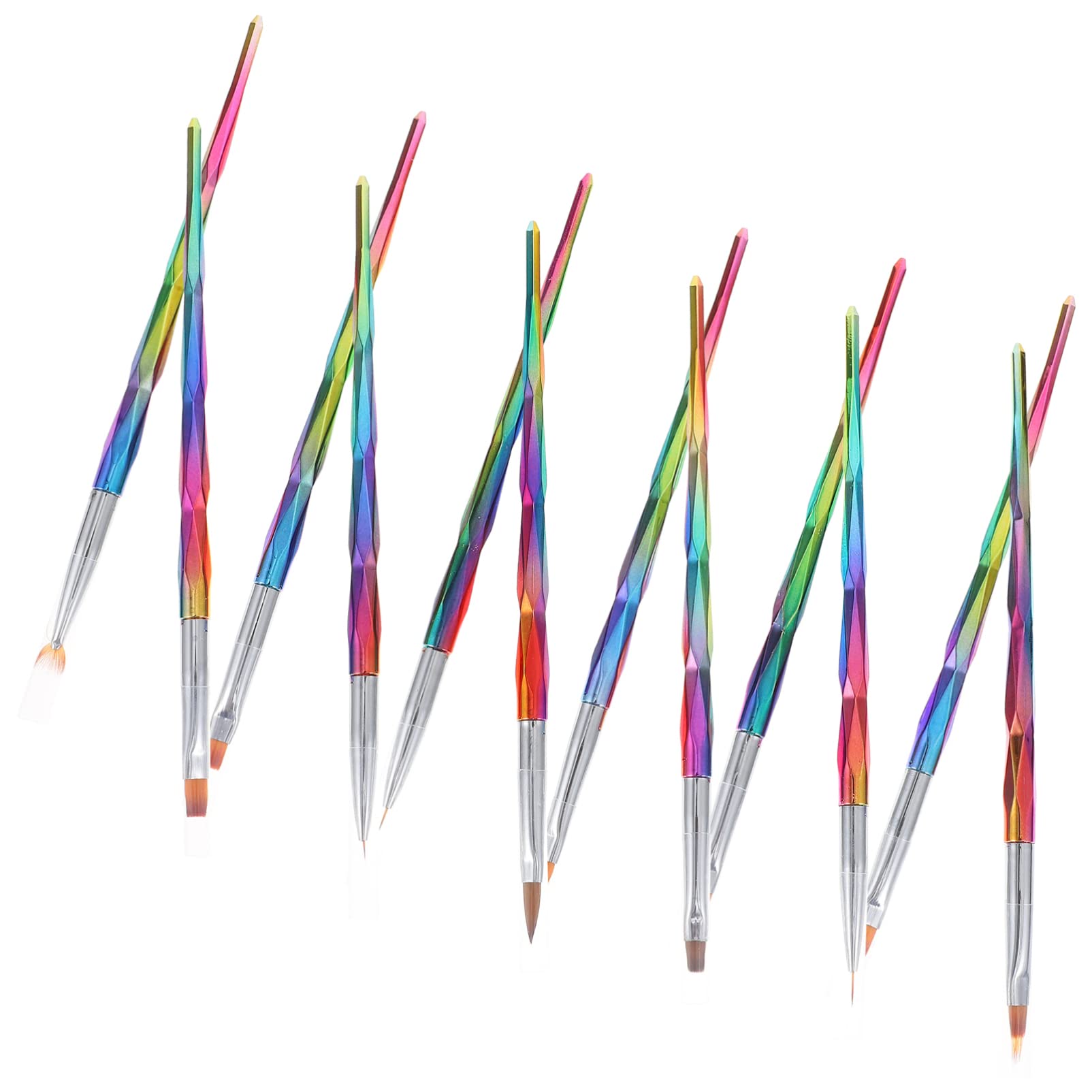 FRCOLOR 48pezzi Pennelli Per Nail Art Professionali Di Strumenti Per Manicure e Decorazione Unghie Per Saloni e Fai Da Te Facile Da Usare e Riutilizzabile