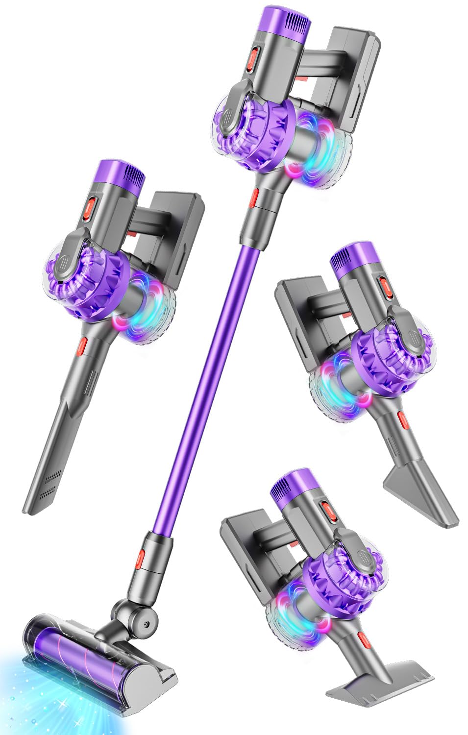 BLAXTEM 4-in-1 Toy Kids Vacuum That Works with Suction, Electric Toy Toddler Vacuum Cleaner for Children Ages 3 4 5 6+ Boys & Girls,Toddlers Toys