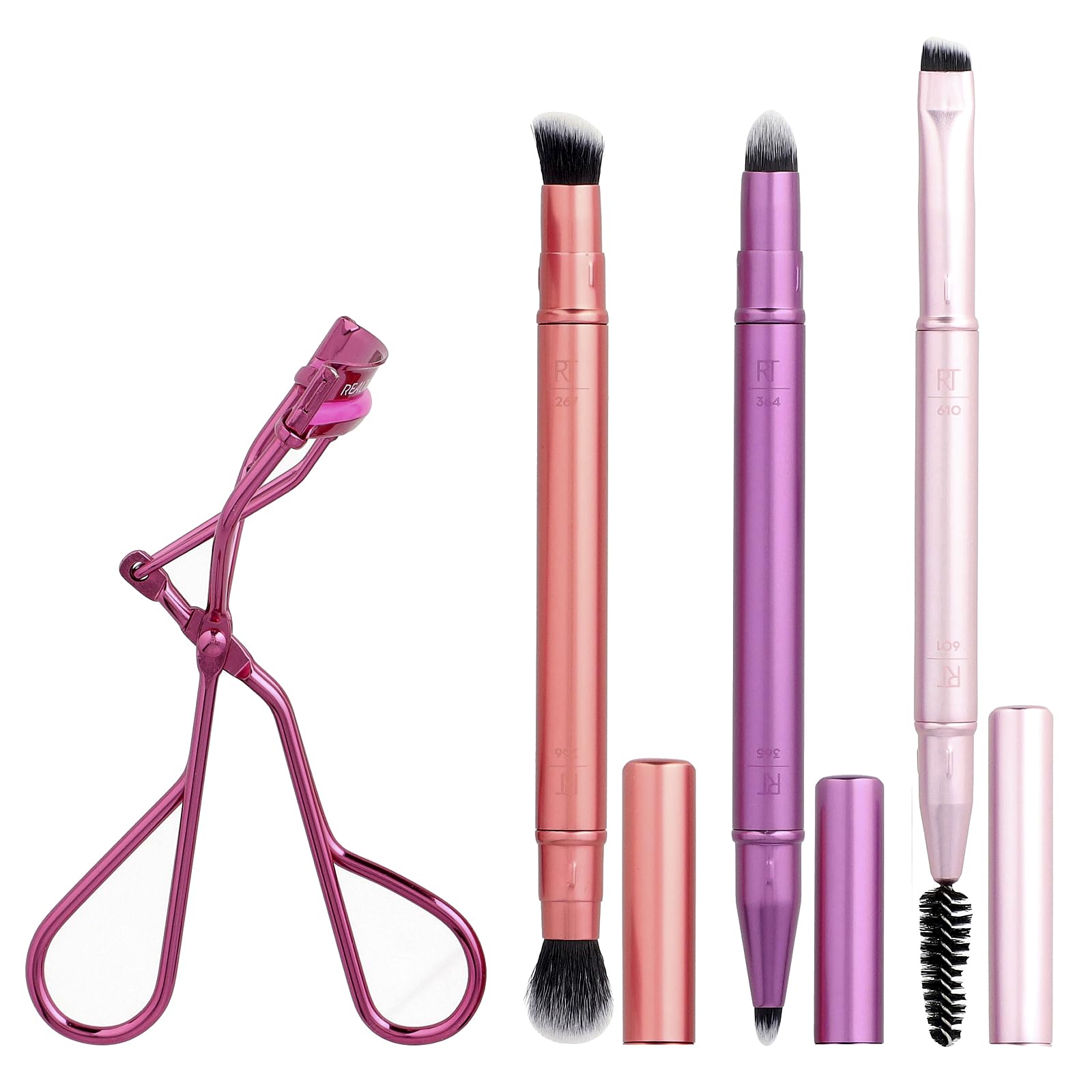 Double Time Brush + Lash Set, 4 Piece Set, Real Techniques