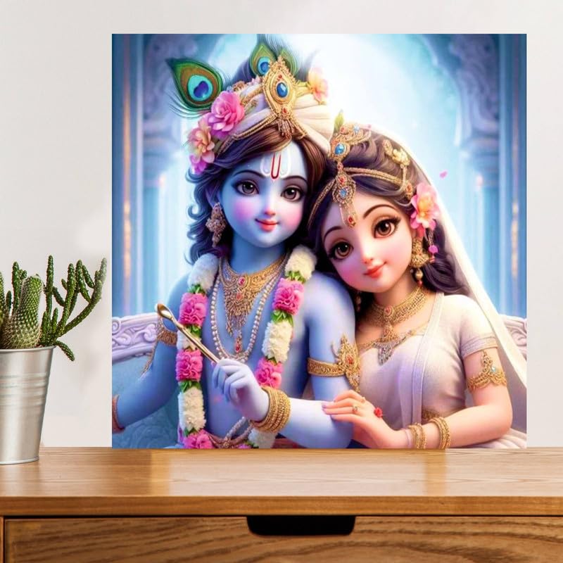 Image of British Terminal Cute little Bal Gopal Baby God Krishna| Kanha Ji | Laddu Lord Makhan Chor Painting Religious Poster for Pregnant Women for wall (matt thin vinyl,sticker,multicolor,unframed)| bj226