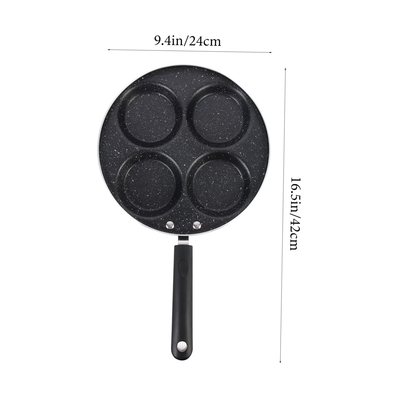 ABOOFAN Four Cup Nonstick Egg Frying Pan Multi Function Cooking Pan for Pancakes Omelets and Breakfast Comfortable Scalding Handle for Use