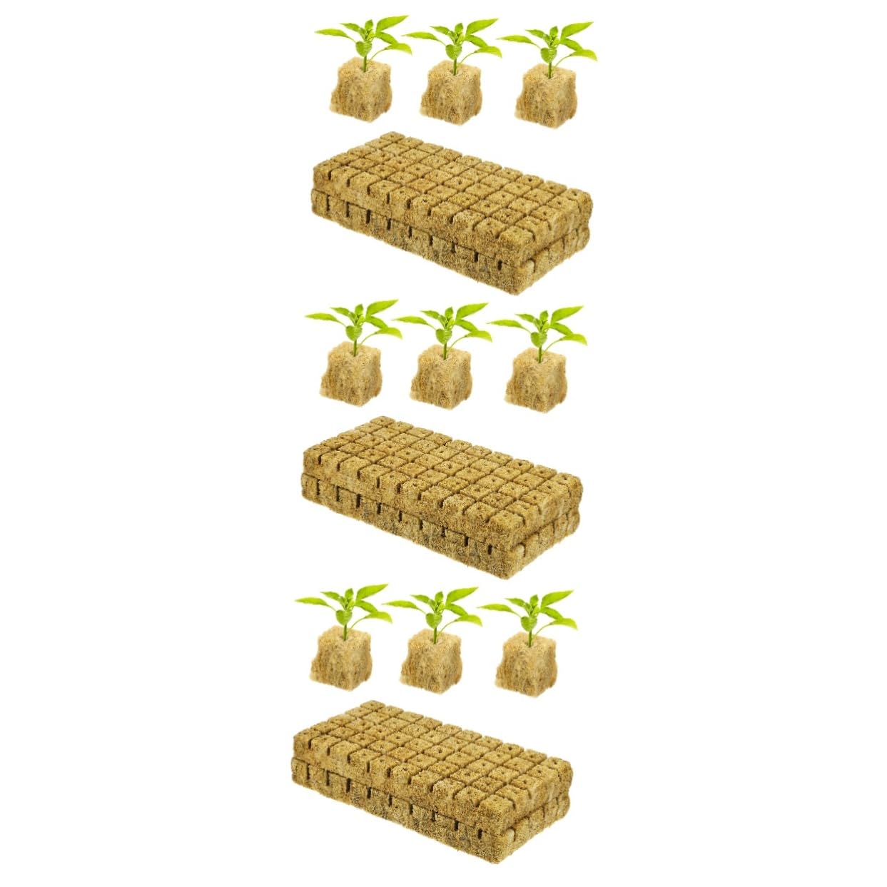 TOYANDONA 3 Series Cubo De Propagación De Plantas Hidropónicas Bloques De para Cultivos Sin Suelo para Germinación Y Clonación De Esquejes 100 Piezas X 3