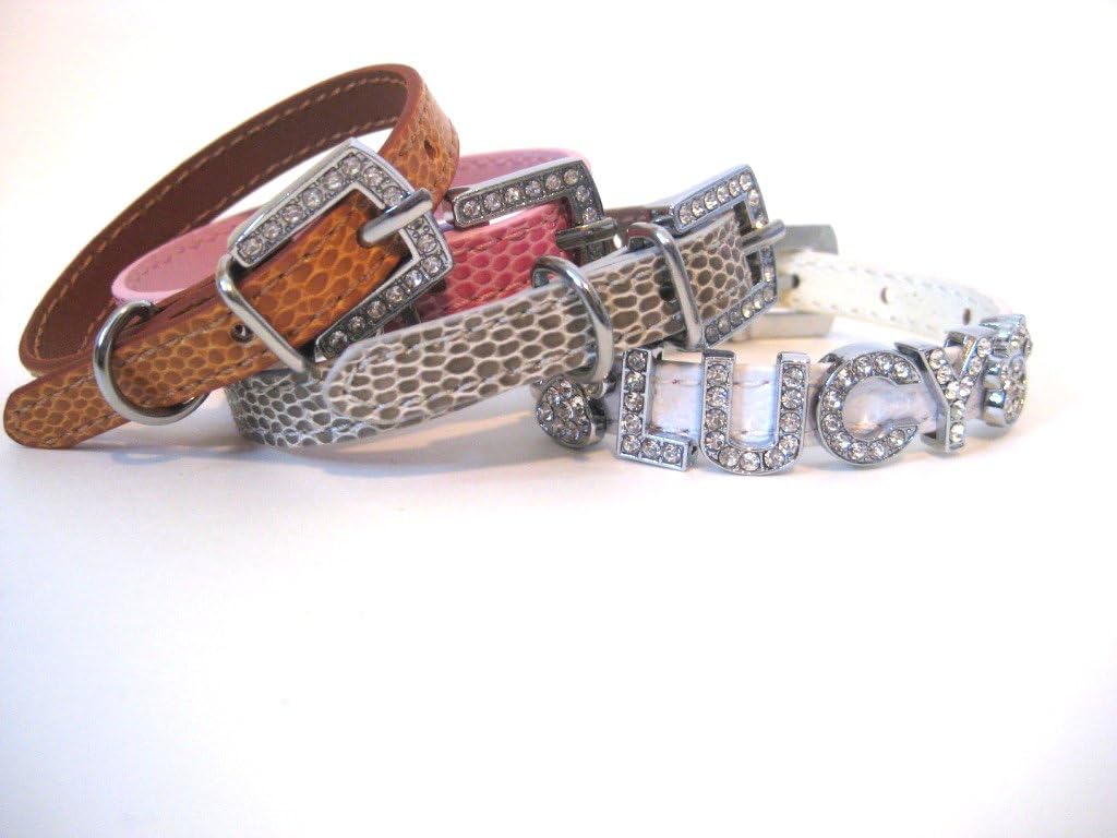 House of Furbaby Extra Small Dog Collar | Personalized Dog Collar | XXS Dog Collar | White Dog Collar w/Leash