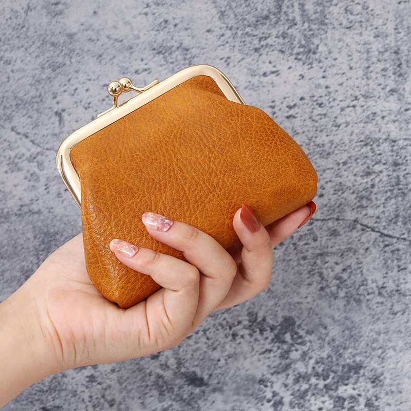 Image of Cute Floral Buckle Coin Purses Vintage Pouch Kiss-lock Change Purse Wallets