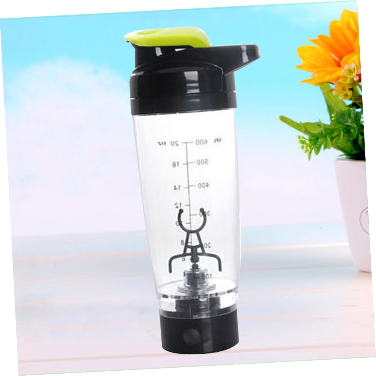 COLLBATH Shaker Mixer Portatile 600 Ml Tornado Mix Bottle Mescola Frullati Proteici Senza Sforzo Aggiungi Ingredienti Liquido
