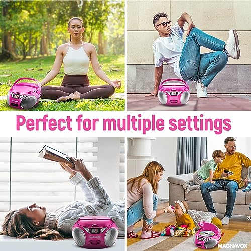 image for Magnavox MD6924 Portable Top Loading CD Boombox with AM/FM Stereo Radi