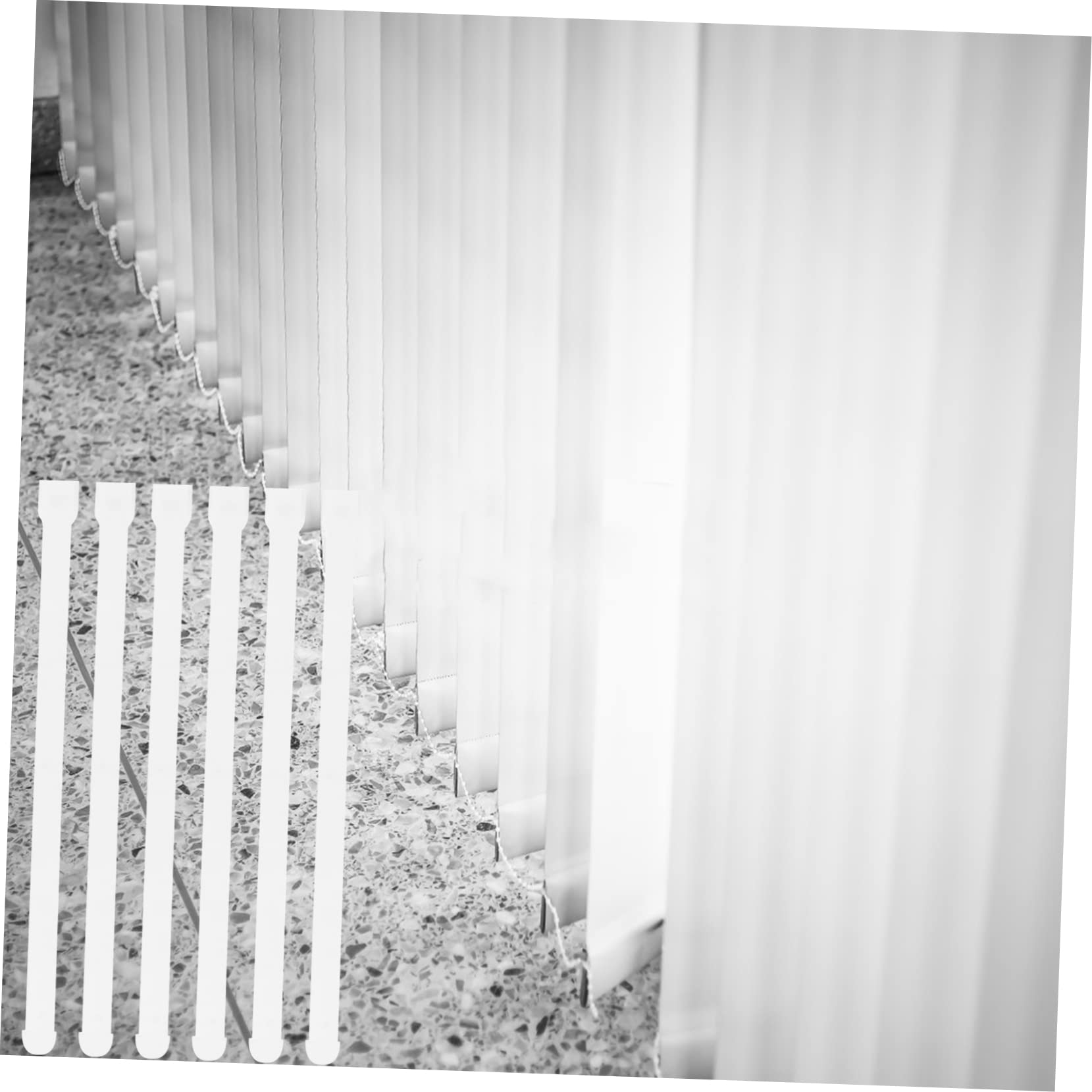 Alipis 100pcs Vertical Blind Connectors 127mm Sliding Sheet Connectors Easy Install for Office and Home