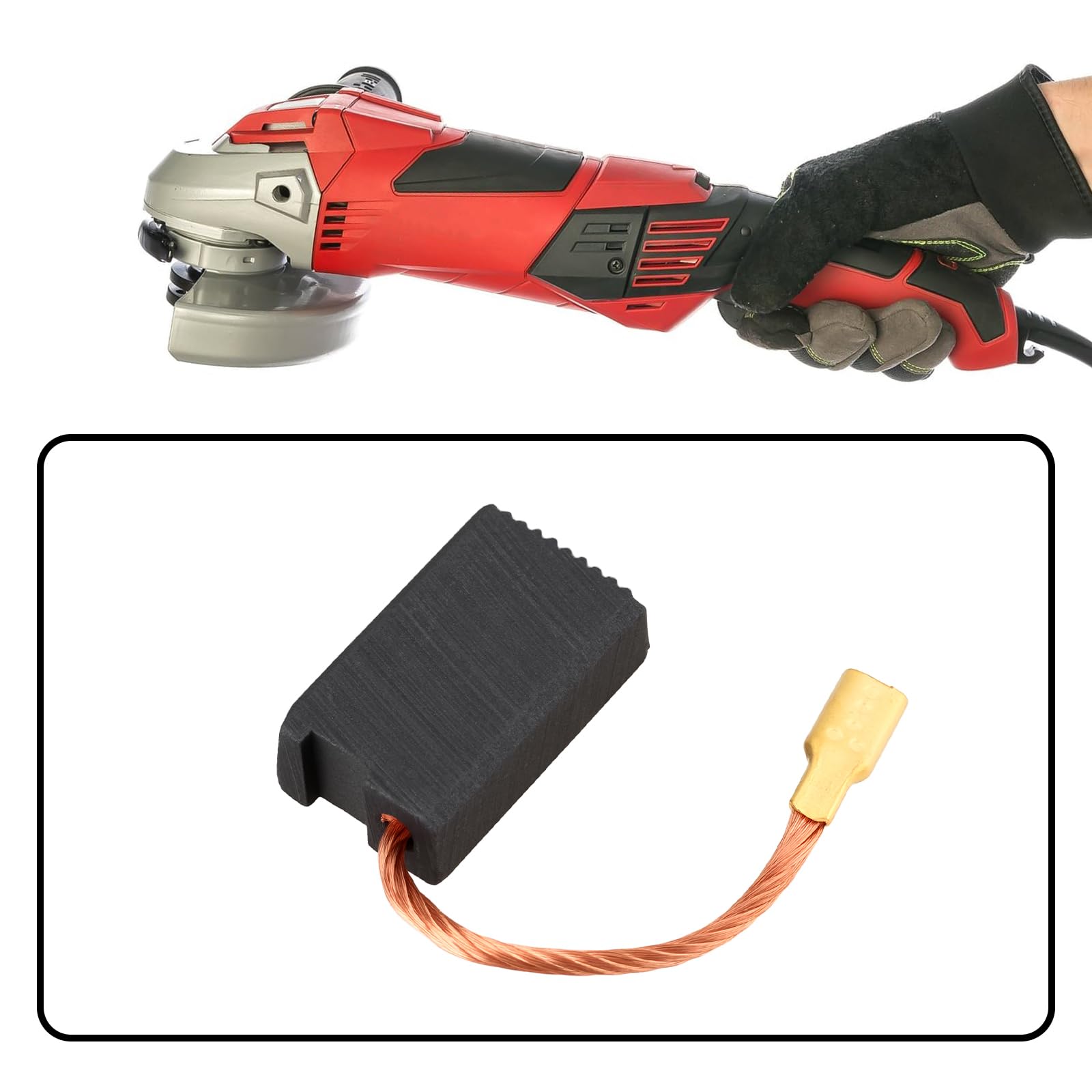 ECSiNG Balais de Charbon pour Meuleuse d'Angle RC-439 6 x 11 x 18 mm Compatible Einhell Expert TE-AG 125 CE
