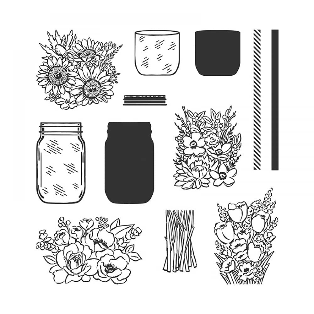 Drifting Bottle Dies and Stamp Sets for Card Making Sunflowers Clear Rubber Stamp for DIY Scrapbooking Embossing Stencil Die Cuts Punch Template Mould Handmade Crafts Paper Crafting Photo Album Decor