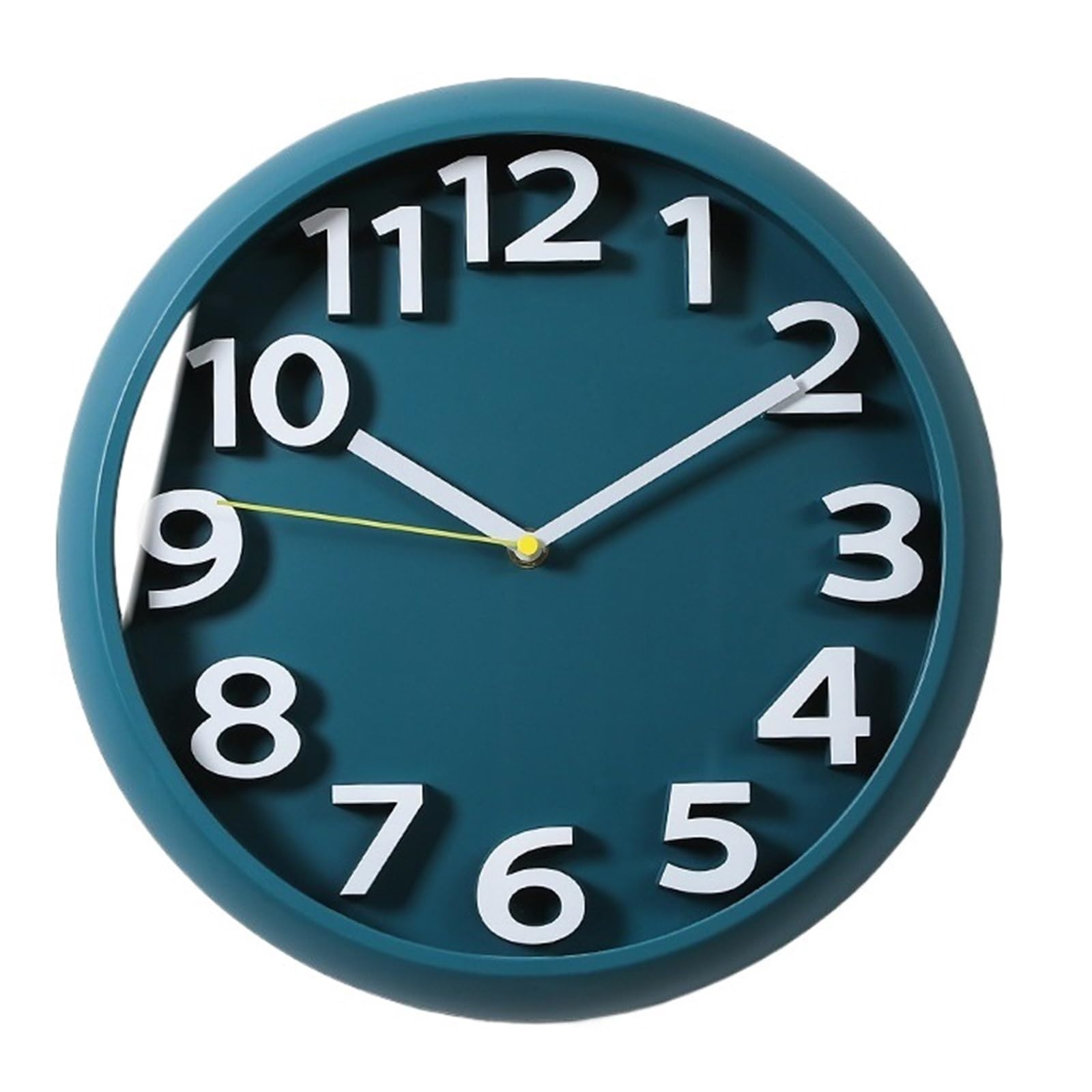 ZKALQECNF Living Room Wall Clock for Living Room Silent Operation Battery Powered Versatile Style(Blue)