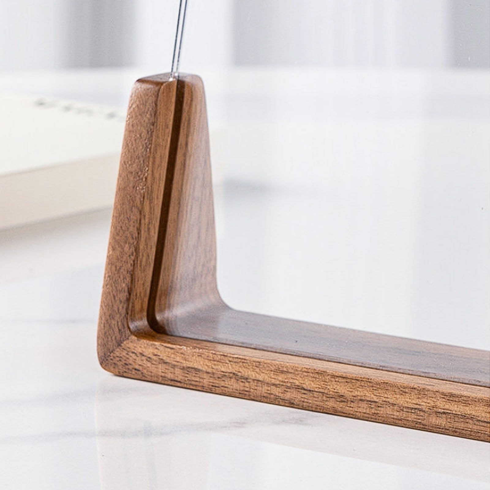 esmen Marco de fotos de madera maciza con acrílico transparente, marco en forma de U en madera de nogal negro for fotos de 6" a 10" y A4 fotografía(Walnut,A4)