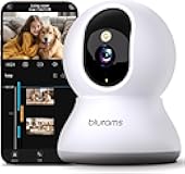 Indoor Camera 2K, Cameras for Home Security 5G&2.4GHz, 360° Pet Camera w/Motion Tracking, Phone App, 2-Way Audio, IR Night Vision, Siren, Works with Alexa & Google Assistant