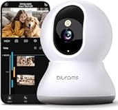 Indoor Camera 2K, Cameras for Home Security 5G&2.4GHz, 360° Pet Camera w/Motion Tracking, Phone App, 2-Way Audio, IR Night Vision, Siren, Works with Alexa & Google Assistant