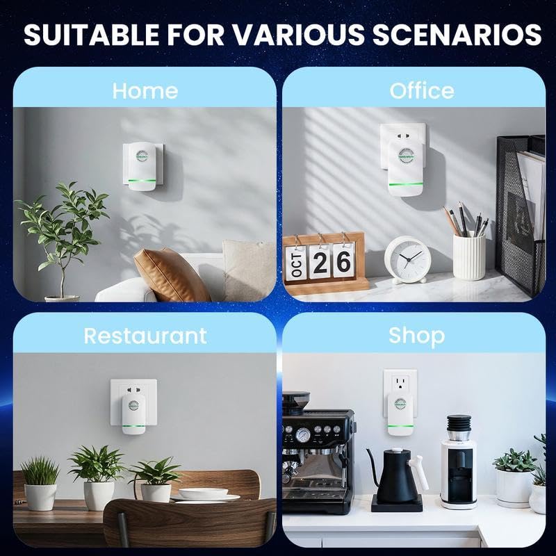 Stop Watt Device Plug-in for Home,Energy Savings Device,Power Efficiency,Smart Power Saver Plug with Voltage Stabilizer Protector, Smart & Office US 90V-250V 30KW - 4
