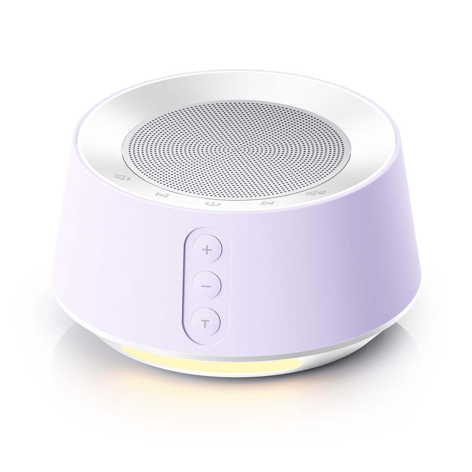 BGOVERSS White Noise Machine with 14 Soothing Sounds and 10 Levels Night Light for Sleeping, 5 Timers and Memory Feature - Plug in Sound Machine for Nursery, Baby, Kids, Adults - Light Purple
