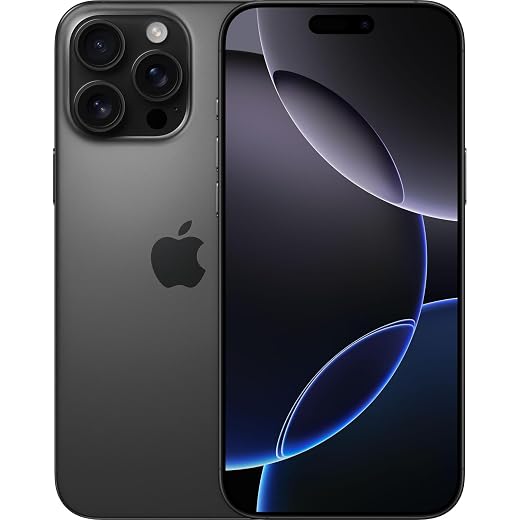 Apple iPhone 16 Pro Max, 256GB, Titan Schwarz (Generalüberholt)