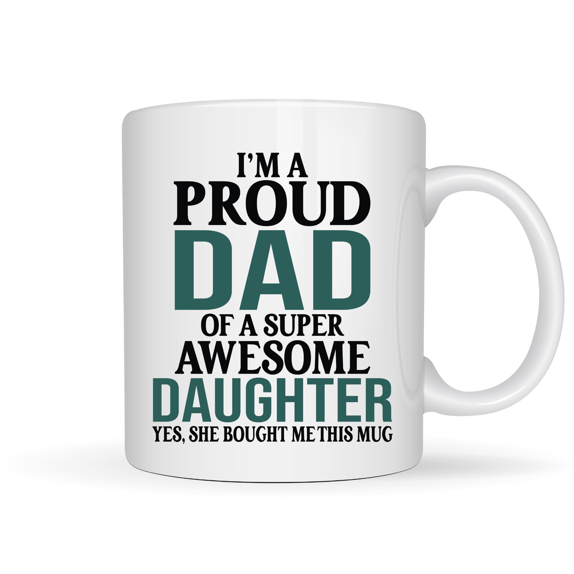 Funny Father's Day Mug Ceramic Dad Daughter Birthday Gift